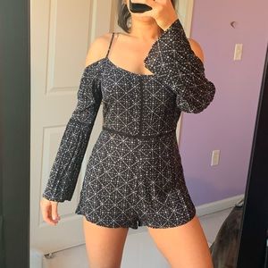 black long sleeve pacsun romper size S